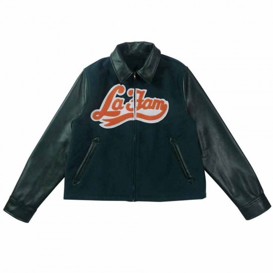 La Fam Red Wool Varsity Jacket